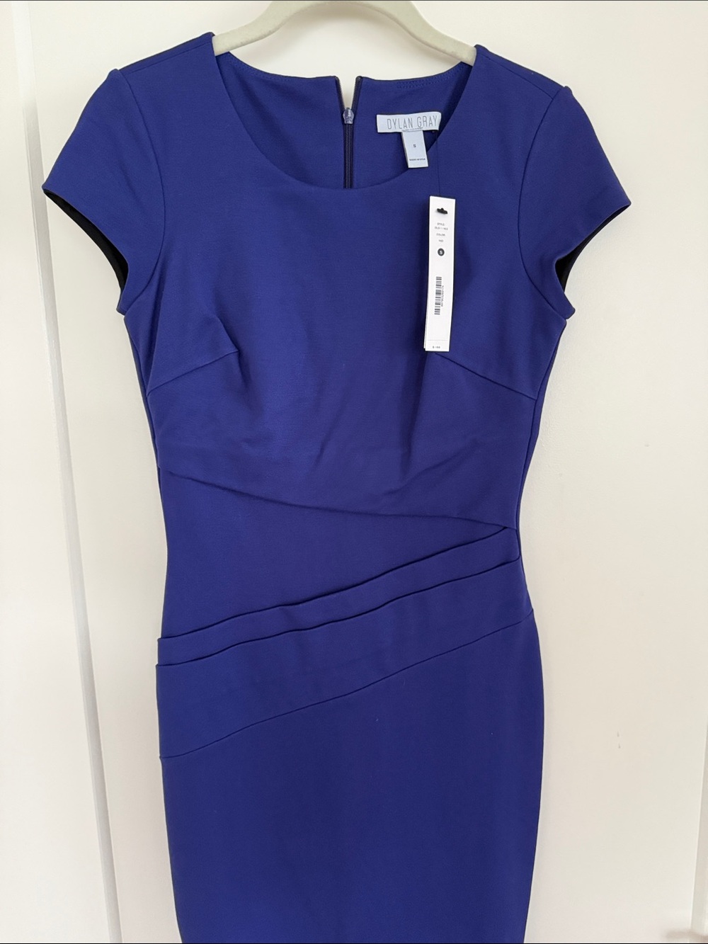 Classic Cap-Sleeve Sheath Dress in Royal Blue